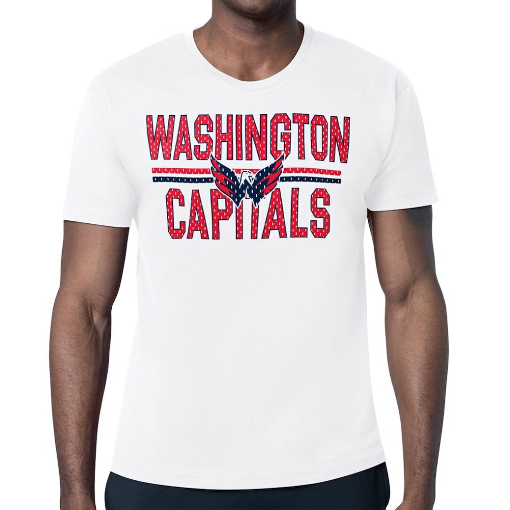Washington Capitals Starter Mesh Look Team Name T-Shirt - White - NHL