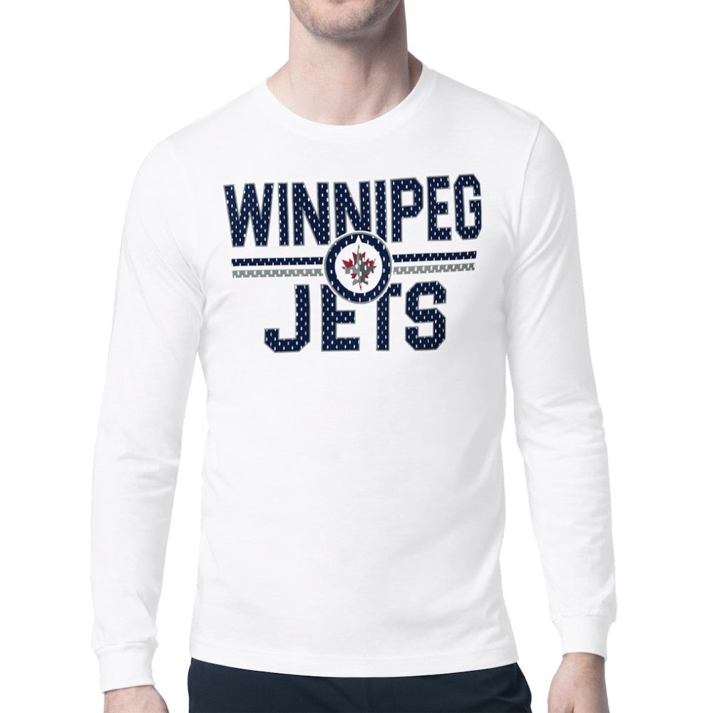 Winnipeg Jets Starter Mesh Look Team Name Long Sleeve T-Shirt - White - NHL