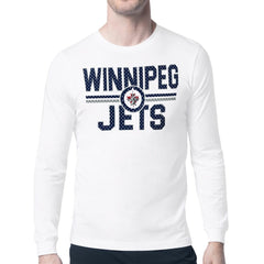 Winnipeg Jets Starter Mesh Look Team Name Long Sleeve T-Shirt - White - NHL