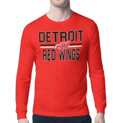 Detroit Red Wings Starter Mesh Look Team Name Long Sleeve T-Shirt - Red - NHL