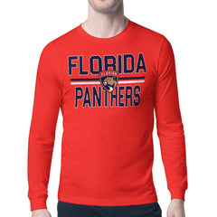 Florida Panthers Starter Mesh Look Team Name Long Sleeve T-Shirt - Red - NHL