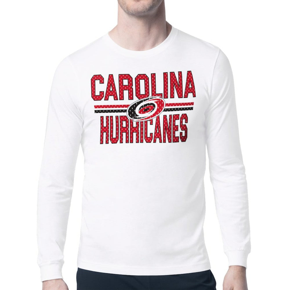 Carolina Hurricanes Starter Mesh Look Team Name Long Sleeve T-Shirt - White - NHL