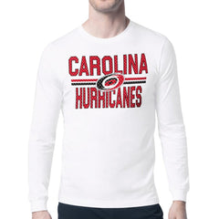 Carolina Hurricanes Starter Mesh Look Team Name Long Sleeve T-Shirt - White - NHL