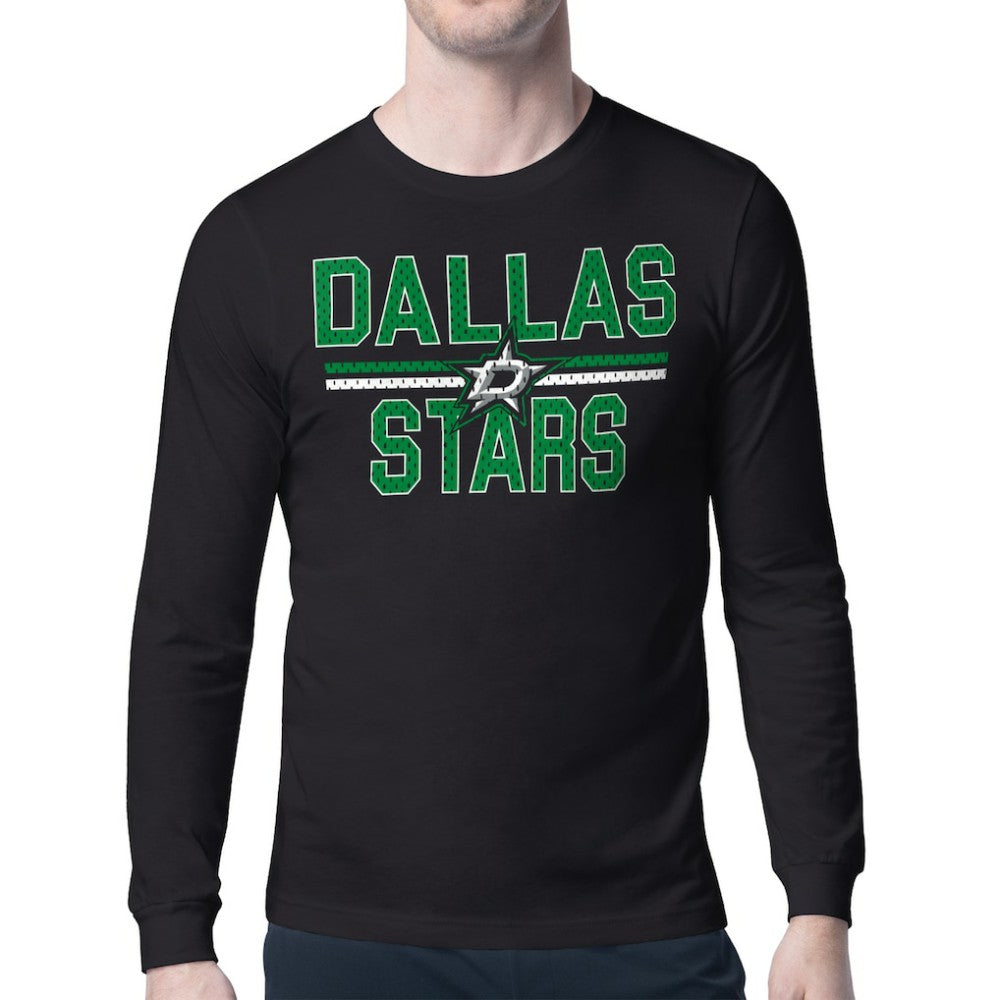 Dallas Stars Starter Mesh Look Team Name Long Sleeve T-Shirt - Black - NHL