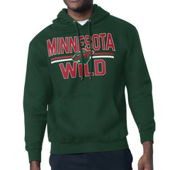 Minnesota Wild Starter Mesh Look Team Name Logo Tri-Blend Pullover Hoodie - Green - NHL
