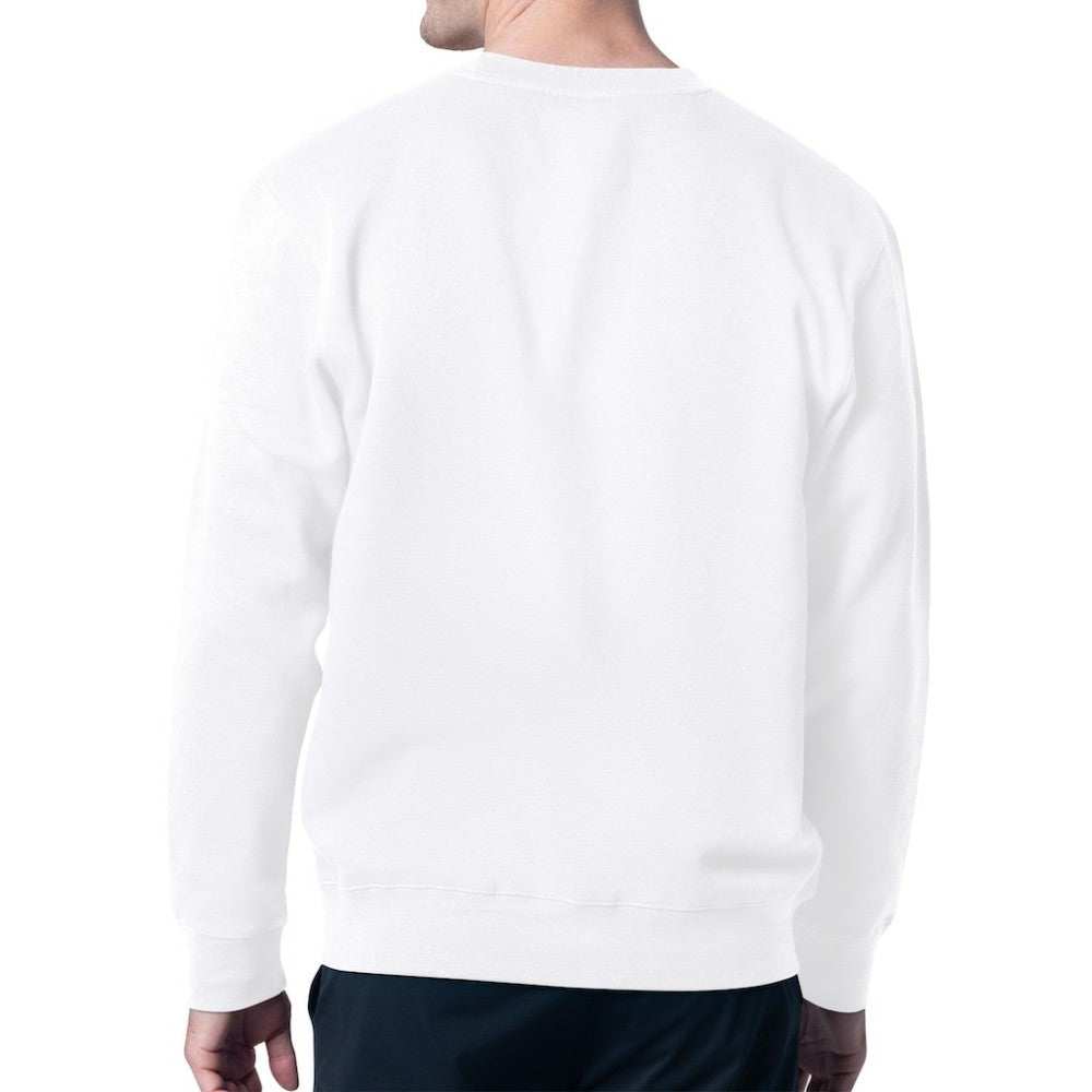 New York Rangers Starter Mesh Look Team Name Logo Pullover Sweatshirt - White - NHL