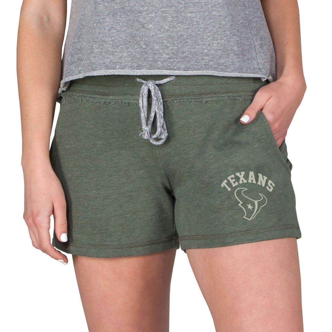 Houston Texans Concepts Sport Women's Mainstream French Terry Tri-Blend Shorts Green | NFL