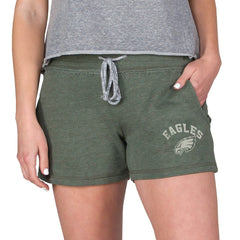 Philadelphia Eagles Concepts Sport Women's Mainstream French Terry Tri-Blend Shorts Green | NFL