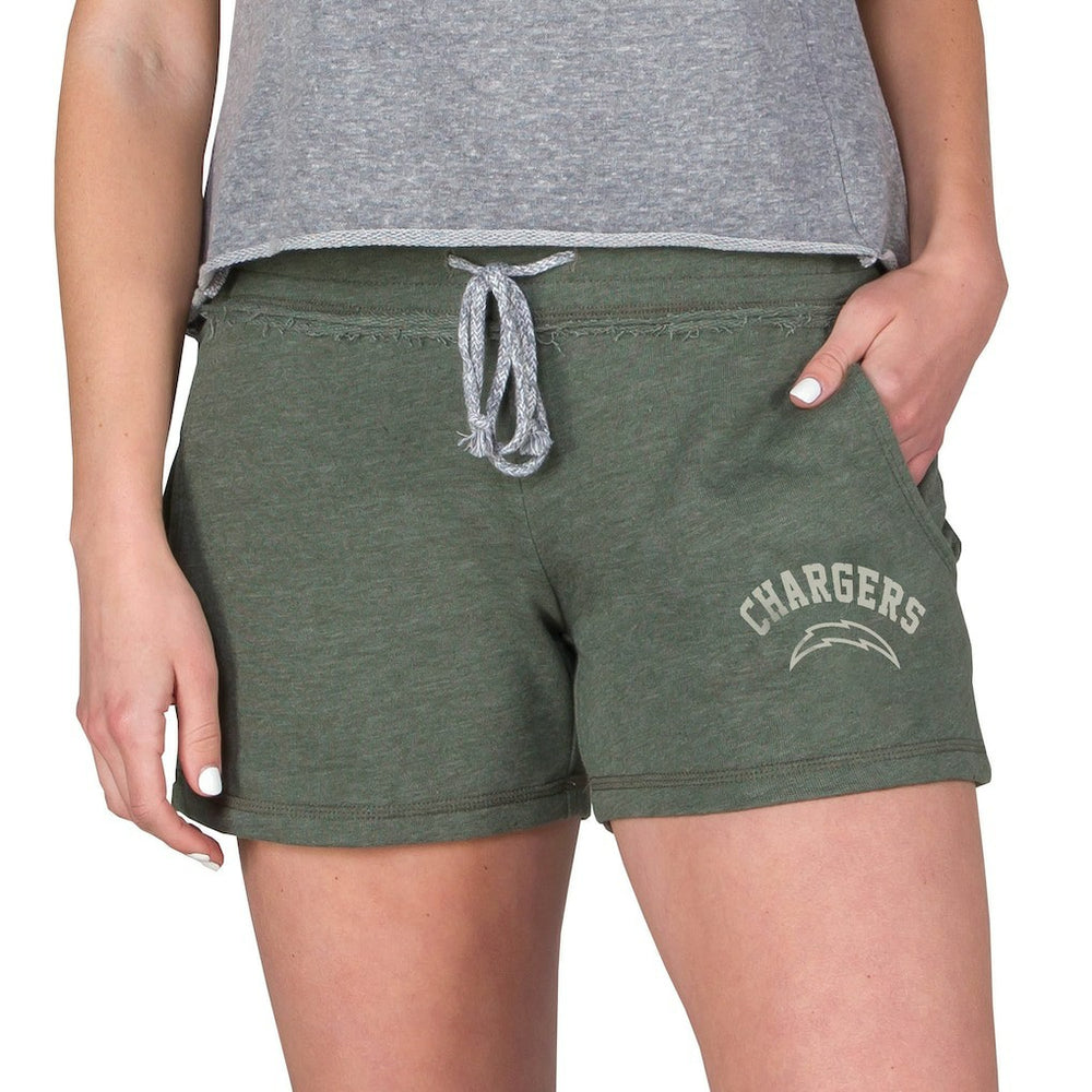 Los Angeles Chargers Concepts Sport Women's Mainstream French Terry Tri-Blend Shorts Green | NFL