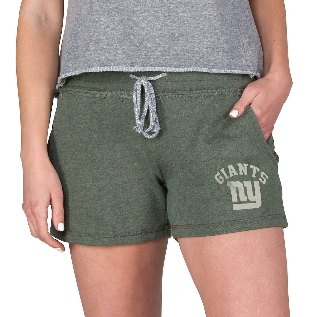 New York Giants Concepts Sport Women's Mainstream French Terry Tri-Blend Shorts Green | NFL
