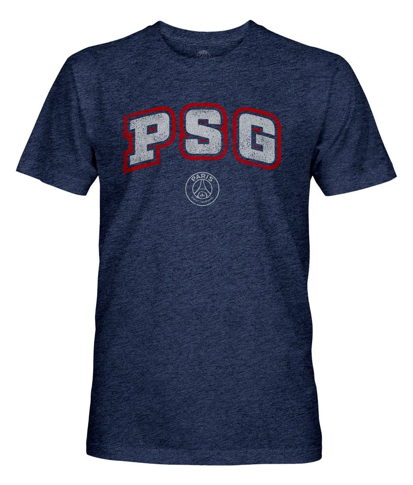 Paris Saint-Germain 1863FC Athletic Wordmark Vintage Tri-Blend T-Shirt Navy - FIFA World CUP