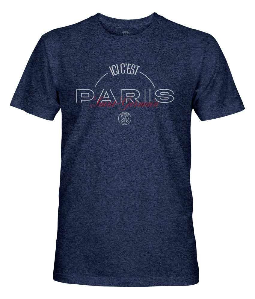 Paris Saint-Germain 1863FC Slogan Vintage Tri-Blend T-Shirt Navy - FIFA World CUP