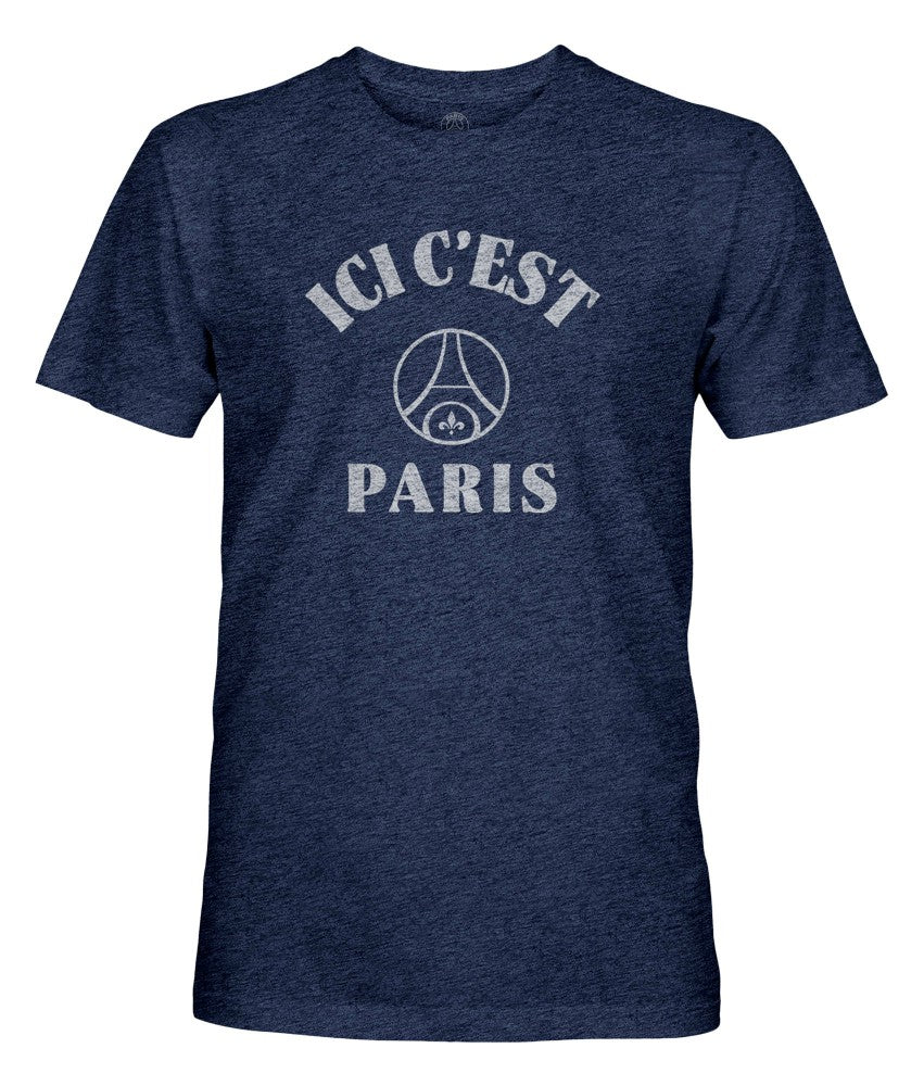 Paris Saint-Germain 1863FC Team Arch Vintage Tri-Blend T-Shirt Navy - FIFA World CUP