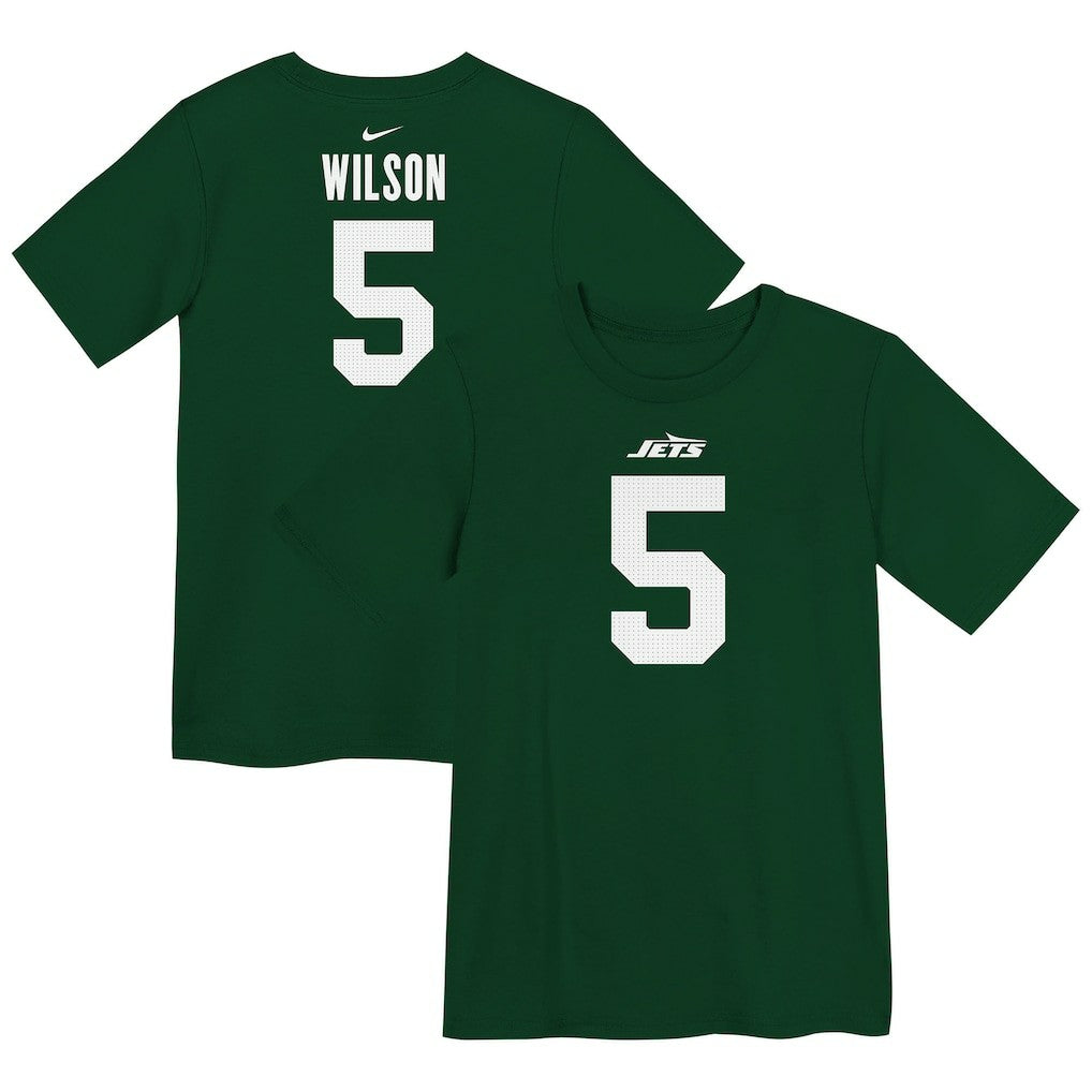 Garrett Wilson New York Jets Preschool Player Name & Number T-Shirt Green | Nike for Sale
