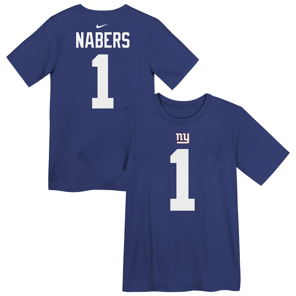 Malik Nabers New York Giants Preschool Name & Number T-Shirt Royal | Nike for Sale