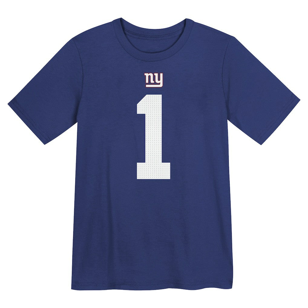 Malik Nabers New York Giants Preschool Name & Number T-Shirt Royal | Nike for Sale