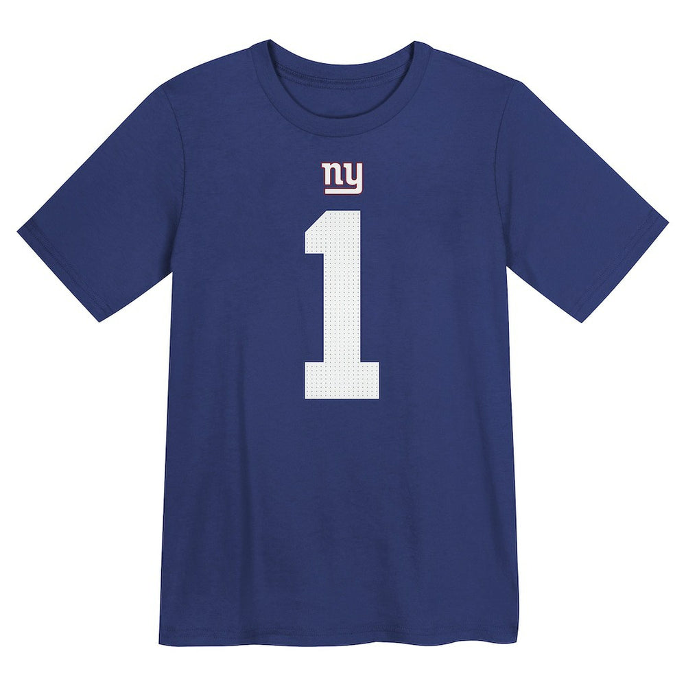 Malik Nabers New York Giants Preschool Name & Number T-Shirt Royal | Nike for Sale