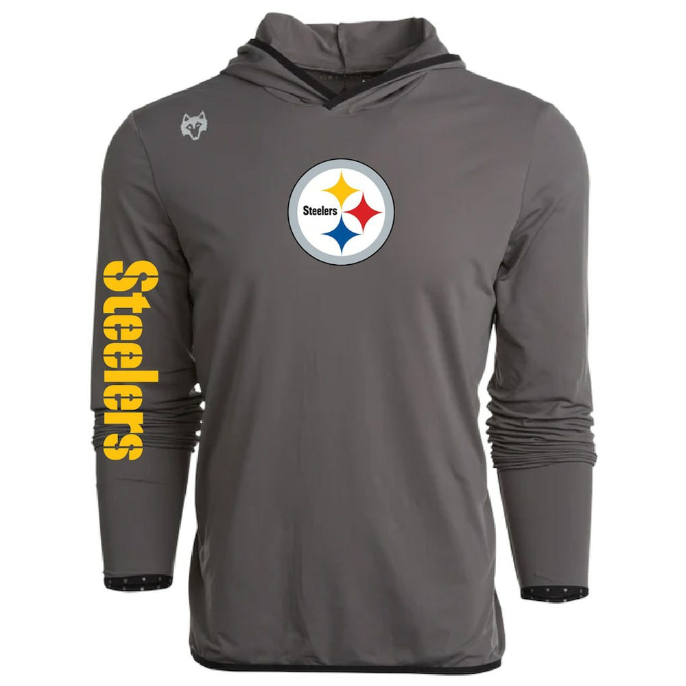 Pittsburgh Steelers Greyson Clothiers Colorado Long Sleeve Hoodie T-Shirt Gray | NFL