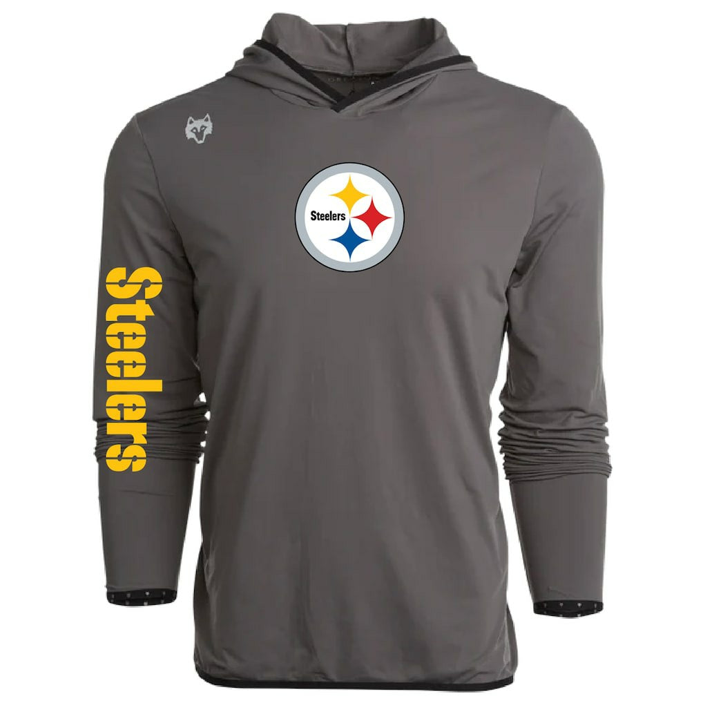 Pittsburgh Steelers Greyson Clothiers Colorado Long Sleeve Hoodie T-Shirt Gray | NFL