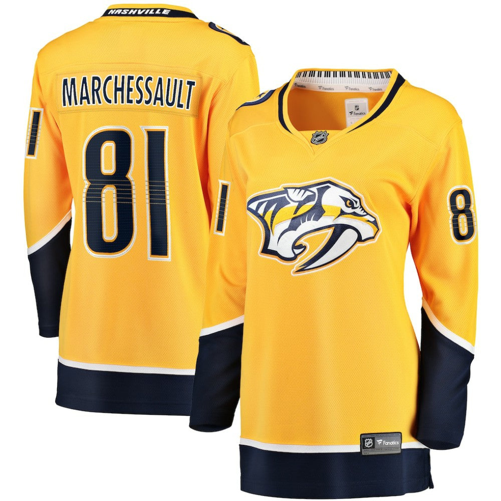 Jonathan Marchessault Nashville Predators Fanatics Women's Breakaway Jersey - Gold - NHL