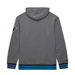 Carolina Panthers Vintage Logo Snow Washed Fleece Pullover Hoodie Heather Gray | Mitchell & Ness