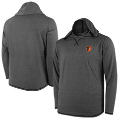 Baltimore Orioles Butter Stripe Tri-Blend Long Sleeve Hoodie T-Shirt - Black Hoodies - MLB
