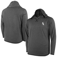 Chicago White Sox Butter Stripe Tri-Blend Long Sleeve Hoodie T-Shirt - Black Hoodies - MLB