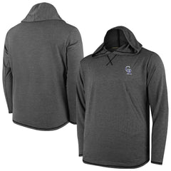 Colorado Rockies Butter Stripe Tri-Blend Long Sleeve Hoodie T-Shirt - Black Hoodies - MLB