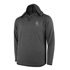 Colorado Rockies Butter Stripe Tri-Blend Long Sleeve Hoodie T-Shirt - Black Hoodies - MLB