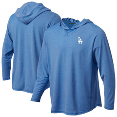 Los Angeles Dodgers Butter Stripe Tri-Blend Long Sleeve Hoodie T-Shirt - Royal Hoodies - MLB