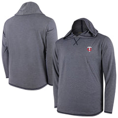 Minnesota Twins Butter Stripe Tri-Blend Long Sleeve Hoodie T-Shirt - Navy Hoodies - MLB
