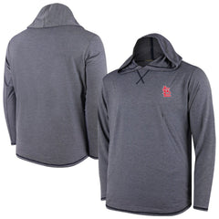 St. Louis Cardinals Butter Stripe Tri-Blend Long Sleeve Hoodie T-Shirt - Navy Hoodies - MLB