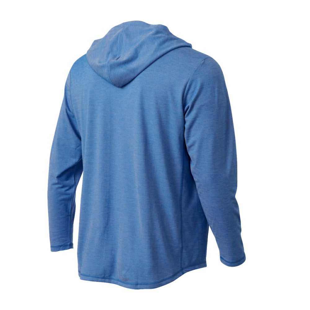 Toronto Blue Jays Butter Stripe Tri-Blend Long Sleeve Hoodie T-Shirt - Royal Hoodies - MLB