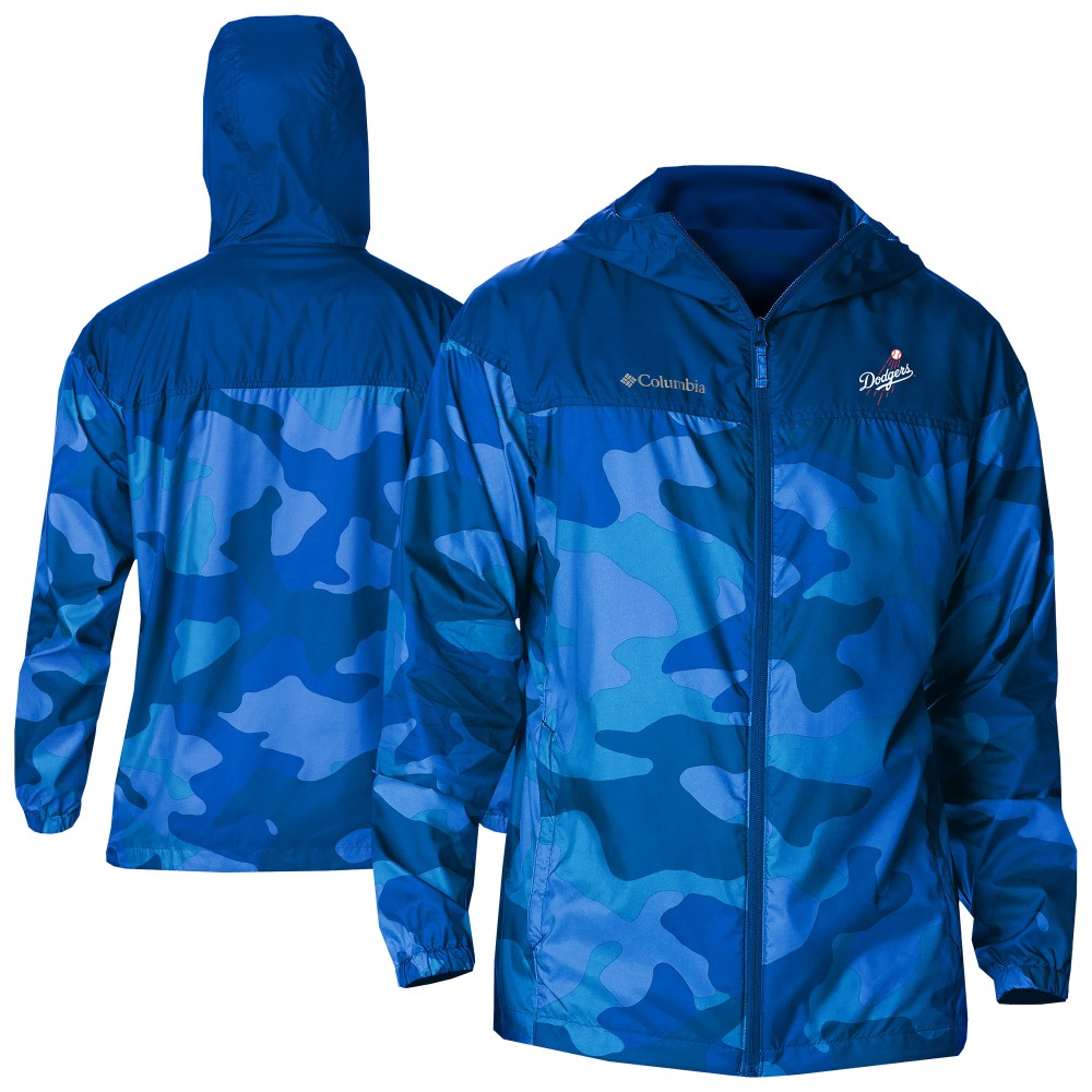 Los Angeles Dodgers Columbia Camo Flash Challenger Full-Zip Windbreaker Jacket - MLB