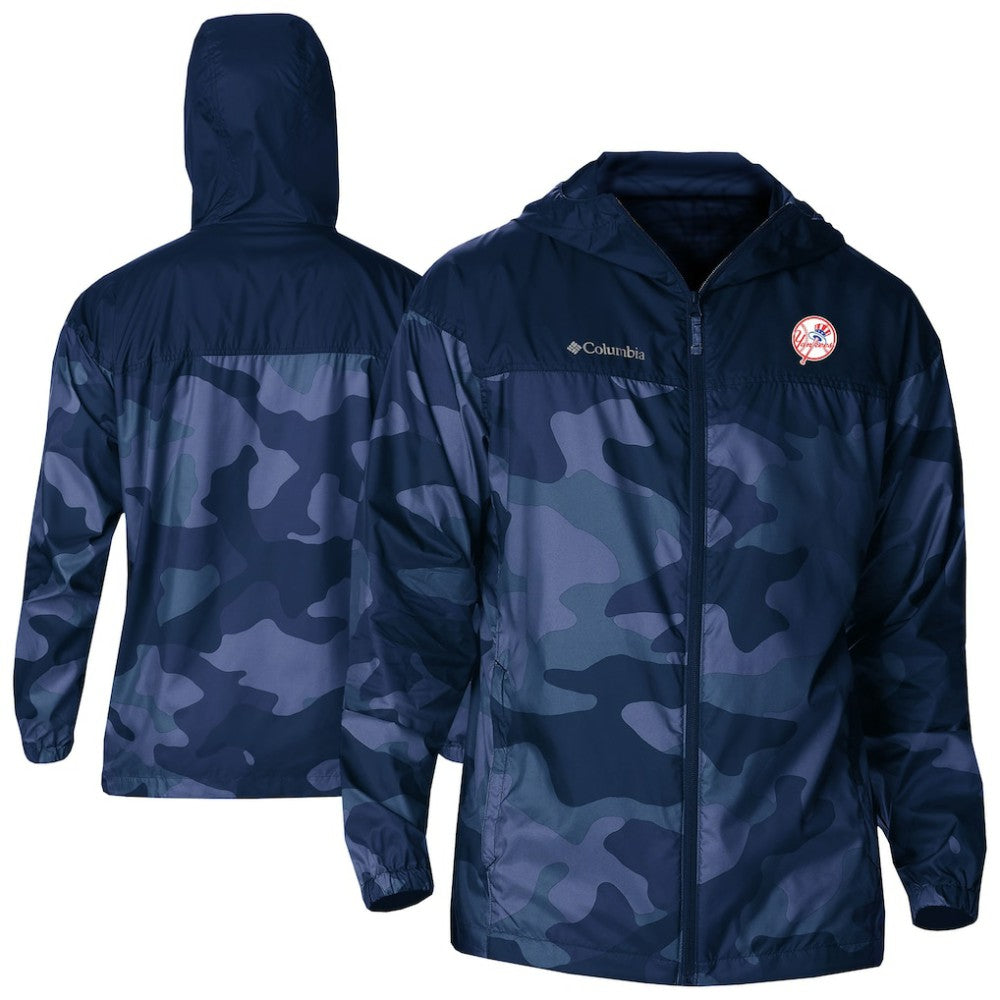 New York Yankees Columbia Camo Flash Challenger Full-Zip Windbreaker Jacket - MLB