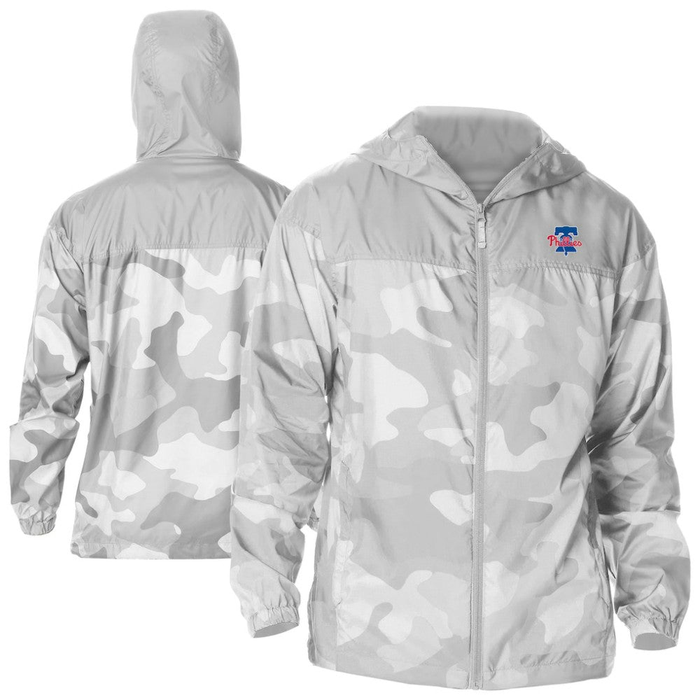 Philadelphia Phillies Columbia Camo Flash Challenger Full-Zip Windbreaker Jacket - MLB