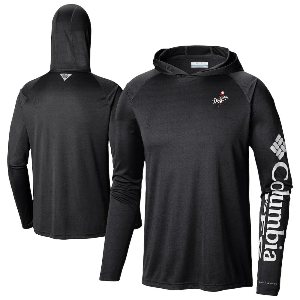 Los Angeles Dodgers Columbia Omni-Wick Terminal Tackle Raglan Long Sleeve Hoodie T-Shirt - MLB