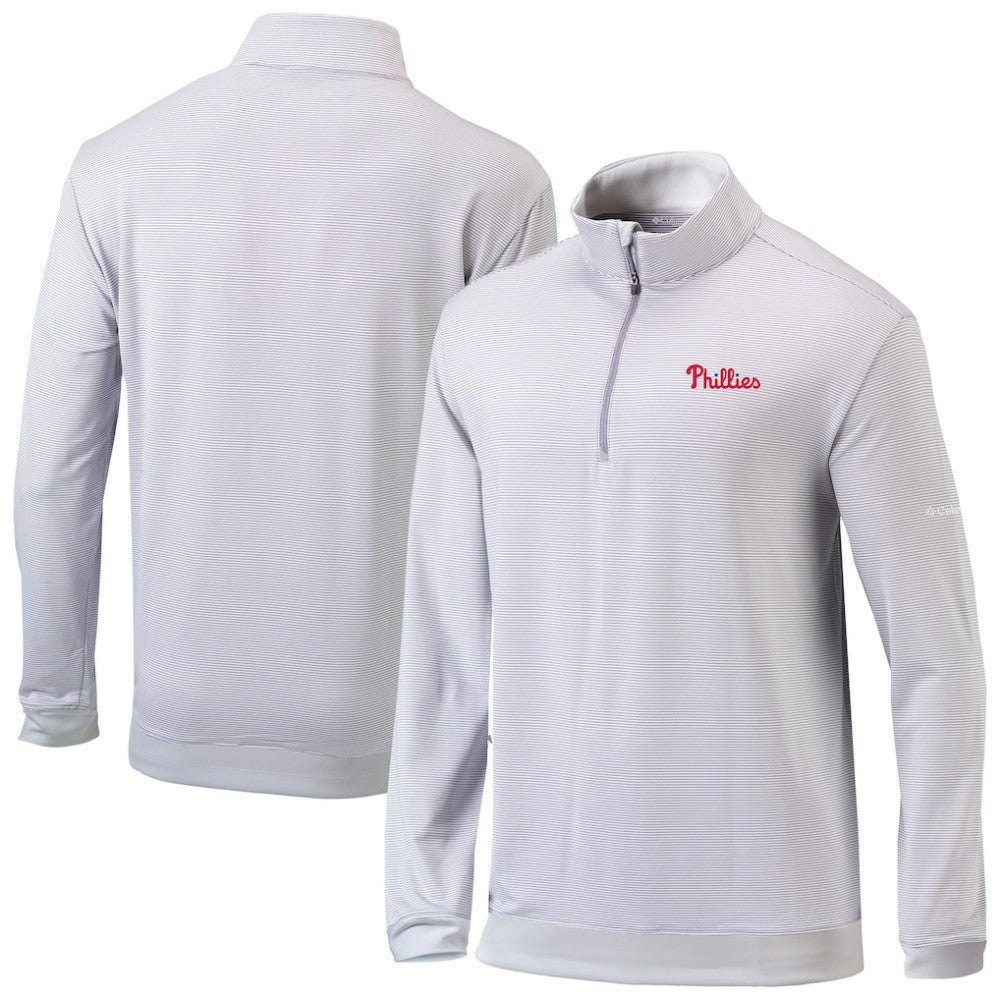 Philadelphia Phillies Columbia Omni-Wick Even Lie Quarter-Zip Pullover Top - MLB