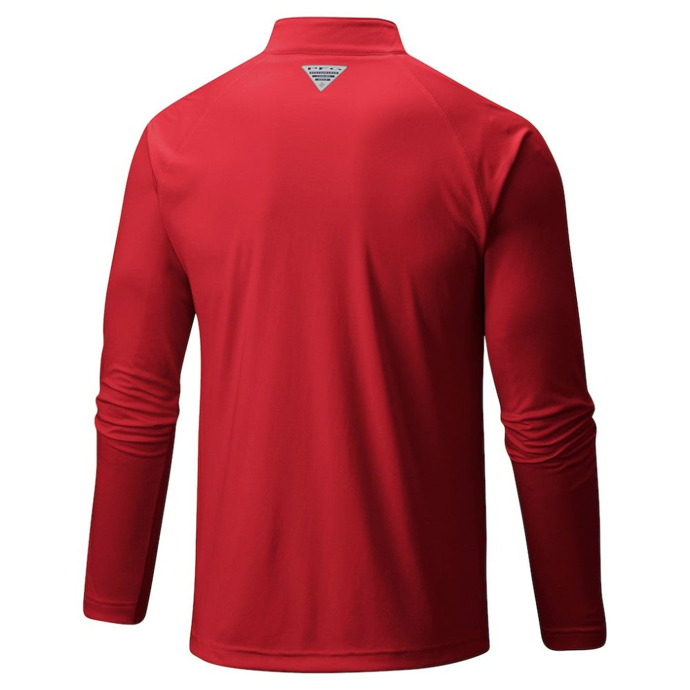 Philadelphia Phillies Columbia Terminal Tackle Raglan Omni-Shade Quarter-Zip Pullover Top - MLB