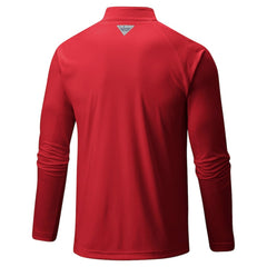 Philadelphia Phillies Columbia Terminal Tackle Raglan Omni-Shade Quarter-Zip Pullover Top - MLB