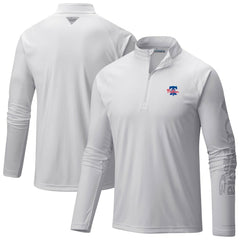 Philadelphia Phillies Columbia Terminal Tackle Raglan Omni-Shade Quarter-Zip Pullover Top - MLB