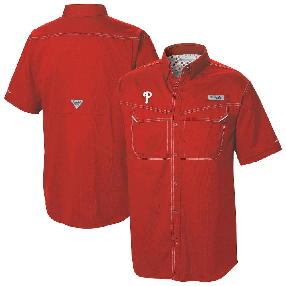 Philadelphia Phillies Columbia Omni-Wick Low Drag Offshore Button-Up Shirt - MLB