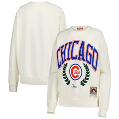 Chicago Cubs Mitchell & Ness Women's Cooperstown Collection Laurel Pullover Sweatshirt - MLB