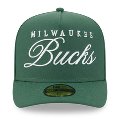 Milwaukee Bucks 2025 NBA Draft A-Frame 59FIFTY Fitted Hat Hunter Green - NBA