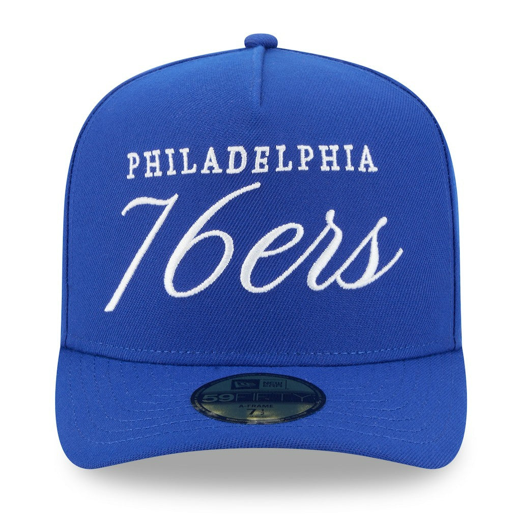 Philadelphia 76ers 2025 NBA Draft A-Frame 59FIFTY Fitted Hat Royal - NBA