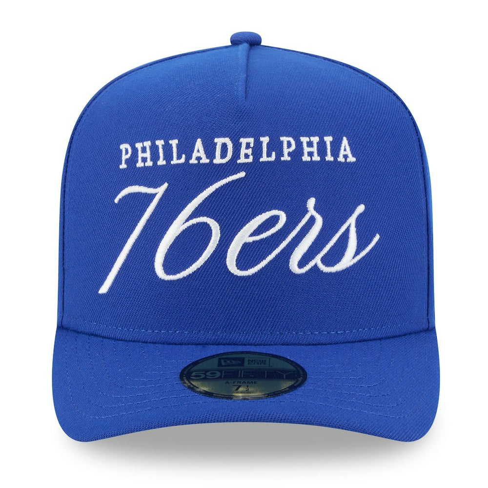 Philadelphia 76ers 2025 NBA Draft A-Frame 59FIFTY Fitted Hat Royal - NBA