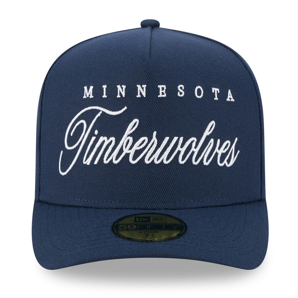 Minnesota Timberwolves 2025 NBA Draft A-Frame 59FIFTY Fitted Hat Navy - NBA