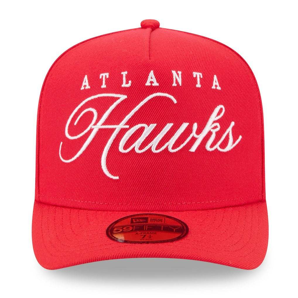 Atlanta Hawks 2025 NBA Draft A-Frame 59FIFTY Fitted Hat Red - NBA