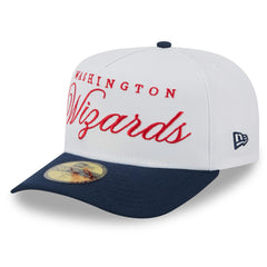 Washington Wizards 2025 NBA Draft A-Frame 59FIFTY Fitted Hat White/Navy - NBA