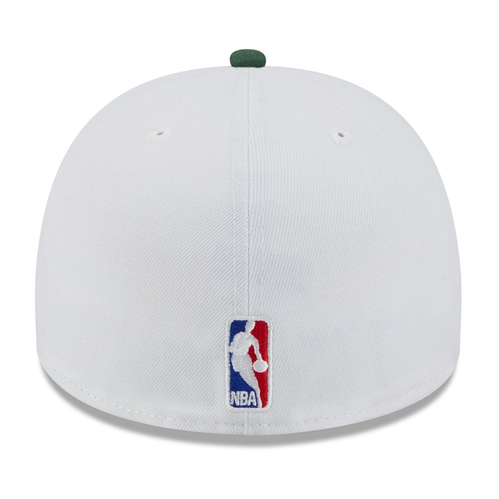 Milwaukee Bucks 2025 NBA Draft A-Frame 59FIFTY Fitted Hat White/Hunter Green - NBA